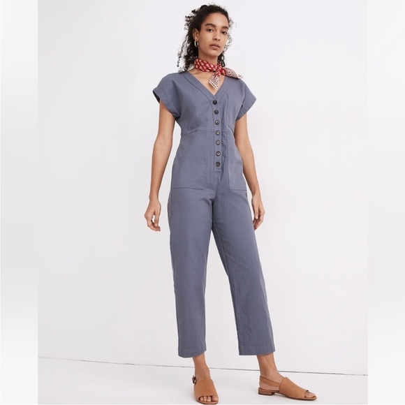 Madewell Pants - BOGO! Madewell Button-Front Cap-Sleeve Jumpsuit Size Small